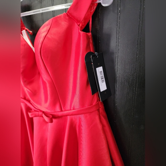 Red Ankle Length Formal Gown - Picture 4 of 5